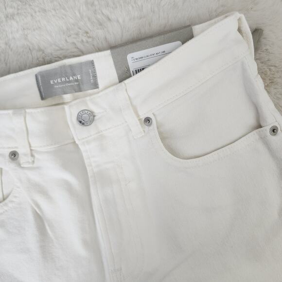 NEW Everlane The Curvy Cheeky High Waisted Straight Leg Jean White - Picture 5 of 11